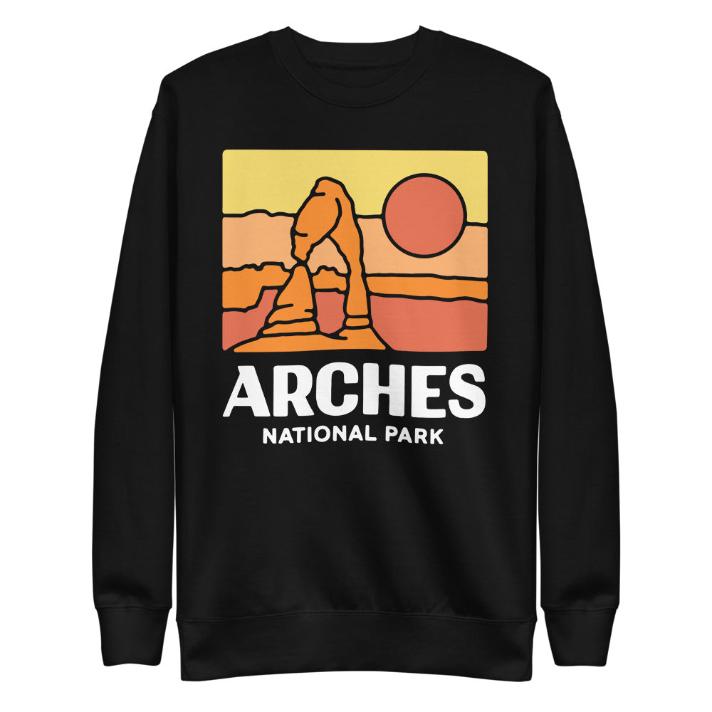 Arches National Park Unisex Fleece Crewneck Sweatshirt