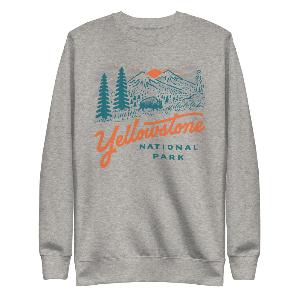 Yellowstone National Park Fleece Crewneck Sweatshirt