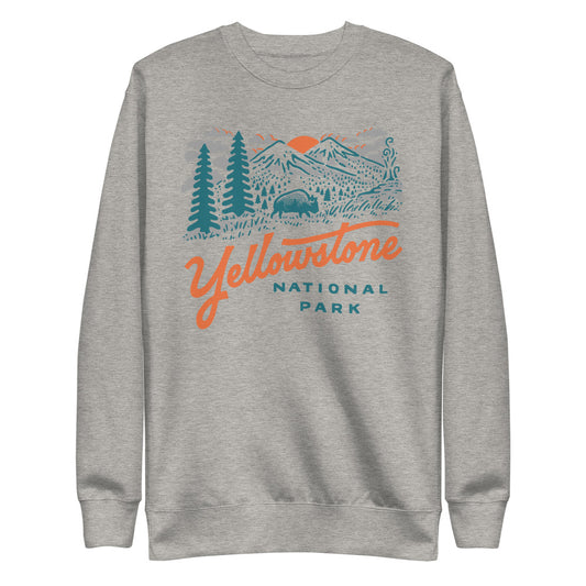 Yellowstone National Park Fleece Crewneck Sweatshirt