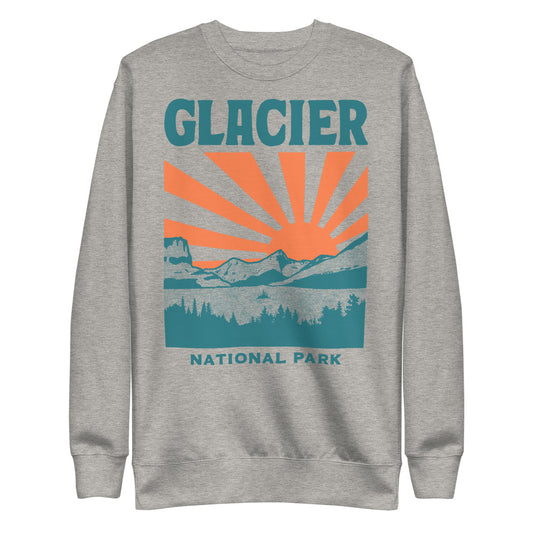 Glacier National Park Unisex Fleece Crewneck Sweatshirt