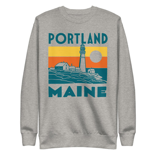 Portland Maine Unisex Fleece Crewneck Sweatshirt