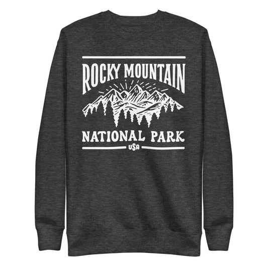 Rocky Mountain National Park Unisex Fleece Crewneck Sweatshirt