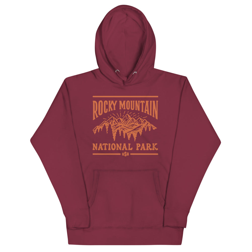 Rocky Mountain National Park Maroon Unisex Hoodie